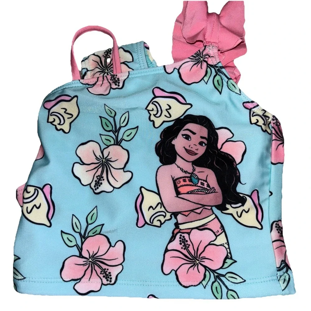 NWT Disney Baby 18M Moana Ruffle 2 Piece Swimsuit Swim Suit‎ Tankini UPF 50+